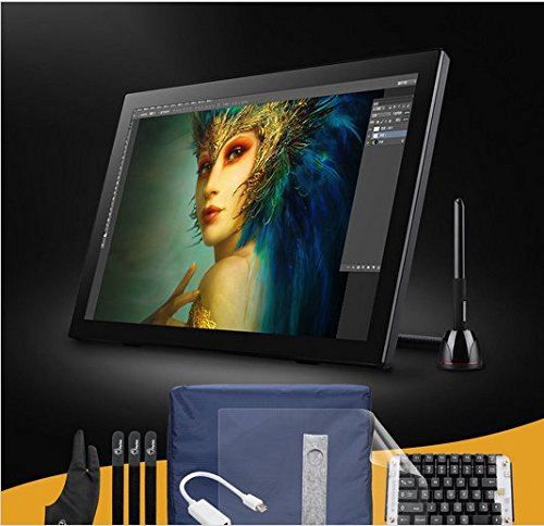 GOWE 21.5" IPS Digital Graphic Tablet Monitor Display +Mechanical Keyboard+Battery-free Pen for Windows VISTA MAC OS