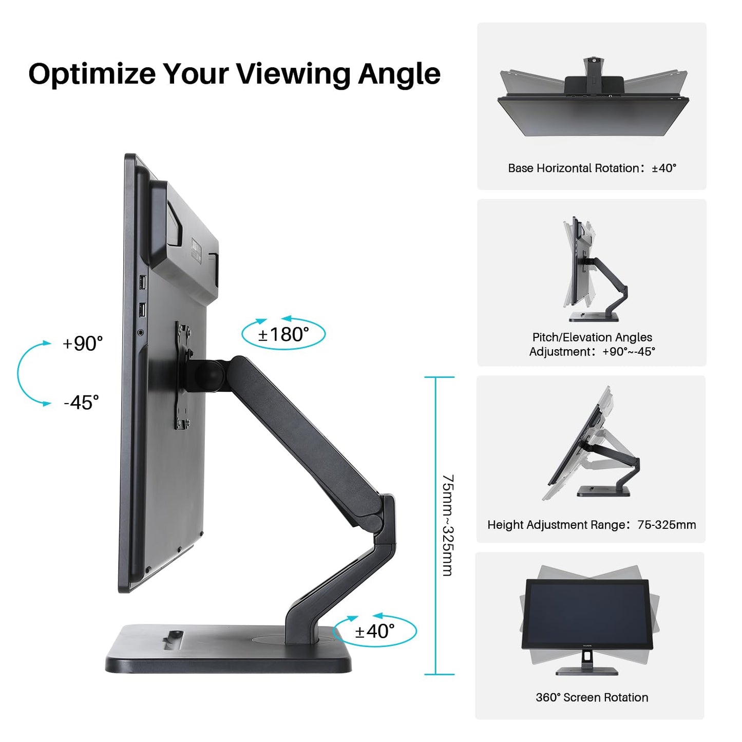 HUION KAMVAS Pro 27 4K UHD Drawing Tablet with Screen Bundle with HUION Monitor Stand ST500